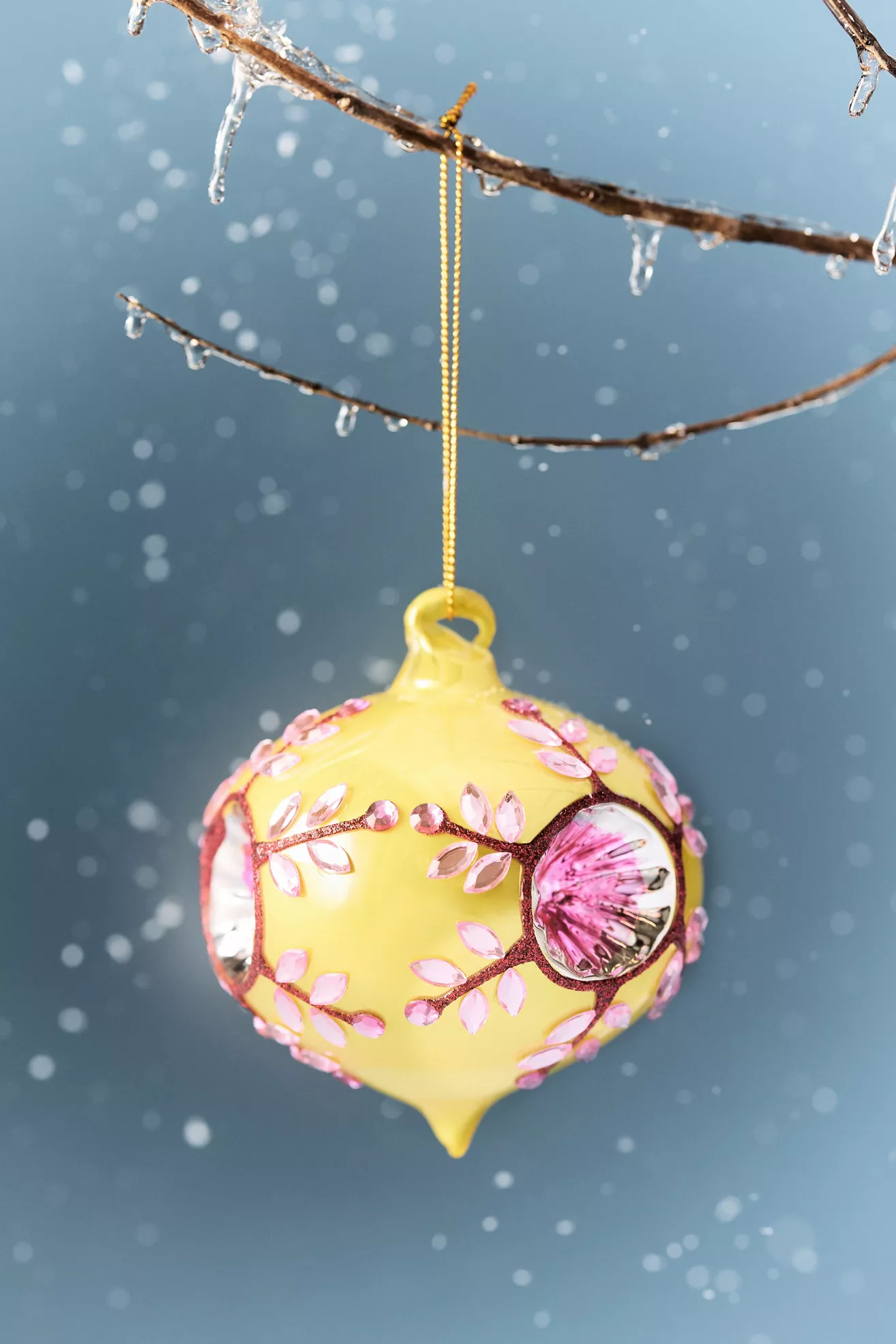 Vintaged Jeweled Bauble Ornament - thumbnail 5