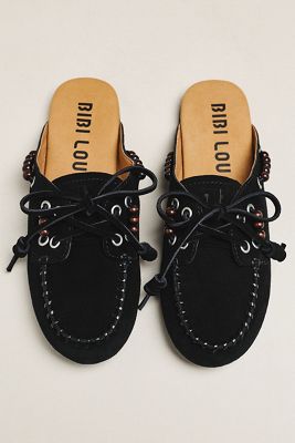 Bibi Lou Beaded Moccasin Mules