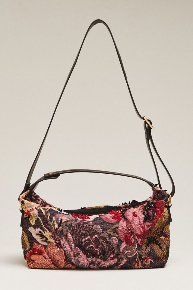 Maeve Floral Beaded Boxy Shoulder Bag #1