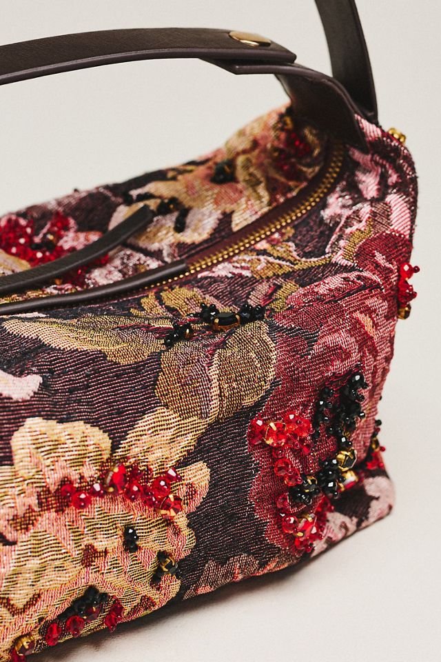 Maeve Floral Beaded Boxy Shoulder Bag #2