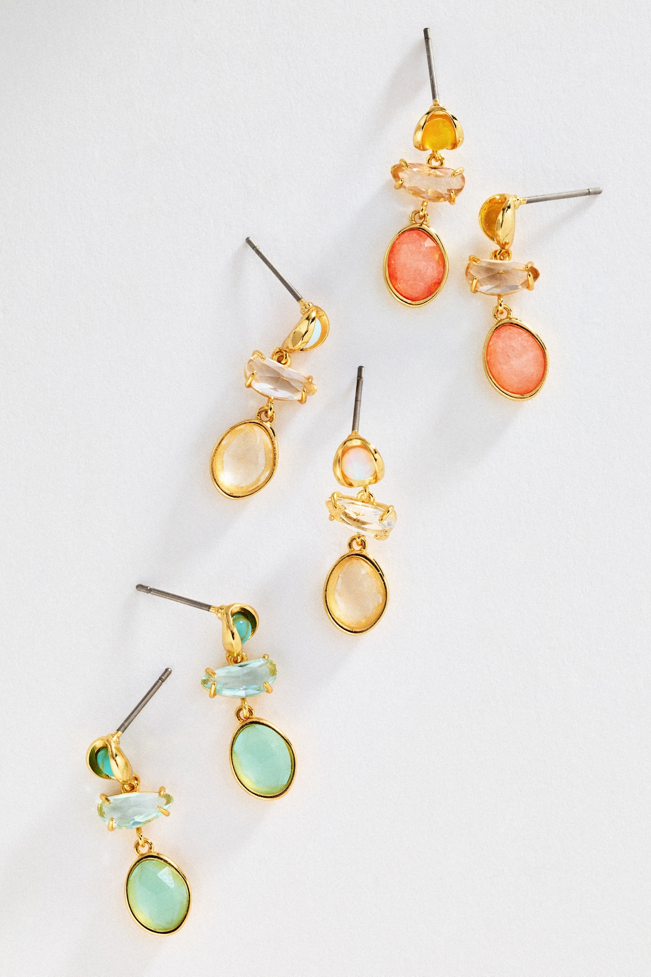 Multi-Stone Drop Earrings