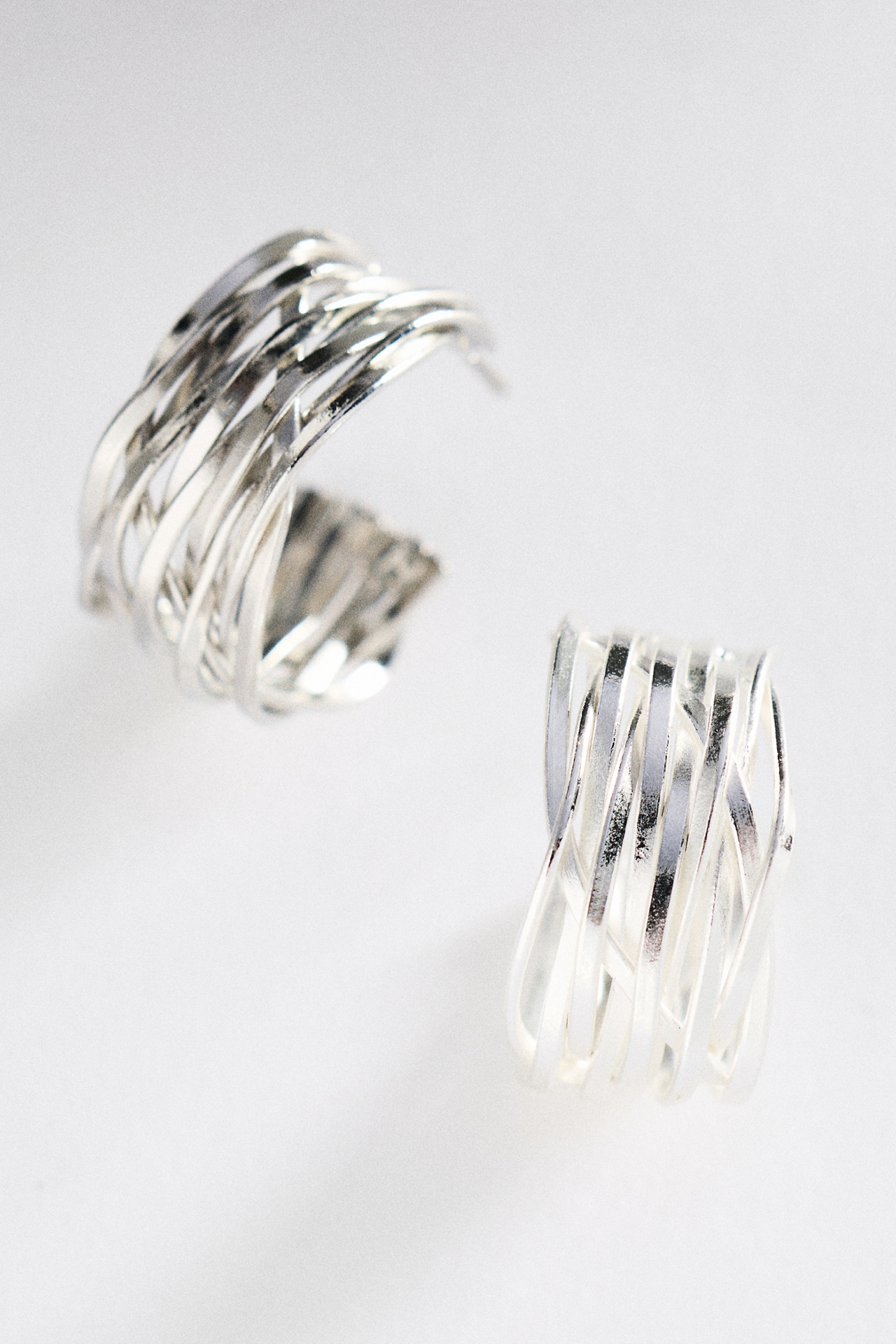 Textured Metal Hoop Earrings