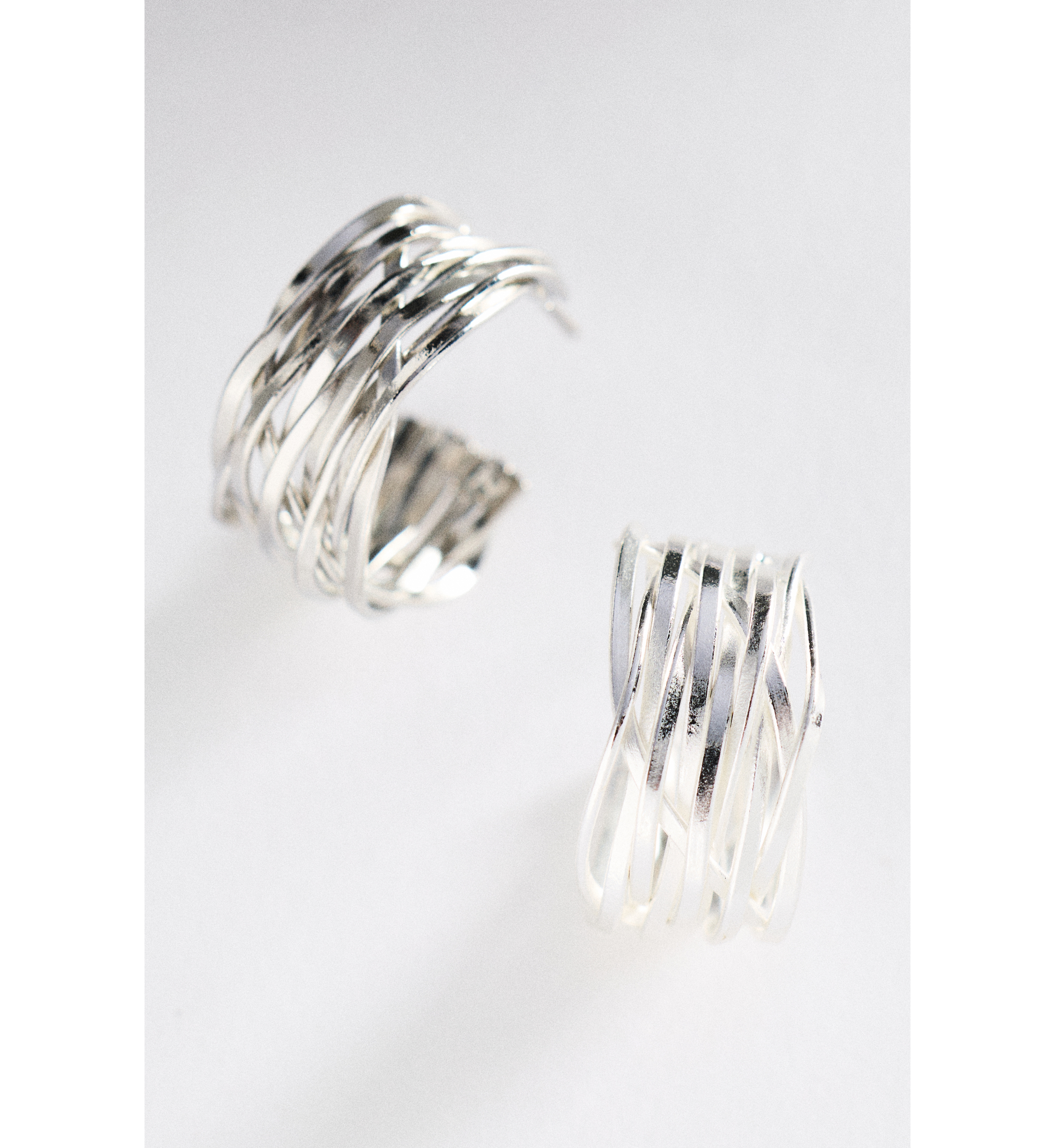 Textured Metal Hoop Earrings