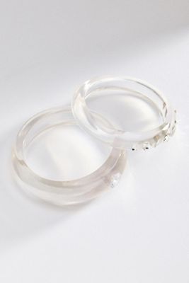 Tortoise Encrusted Bangles, Set of 2
