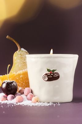 Paddywax Bistro Yule Log Icon Ceramic Candle