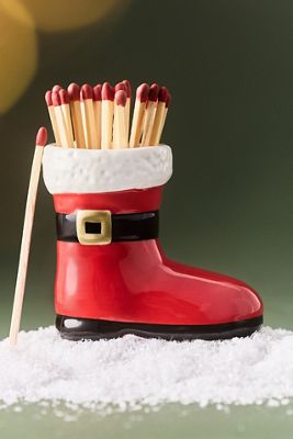 Paddywax Santa Boot Match Holder
