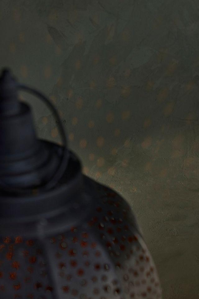 Punched Black Iron Lantern #5