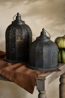 Punched Black Iron Lantern