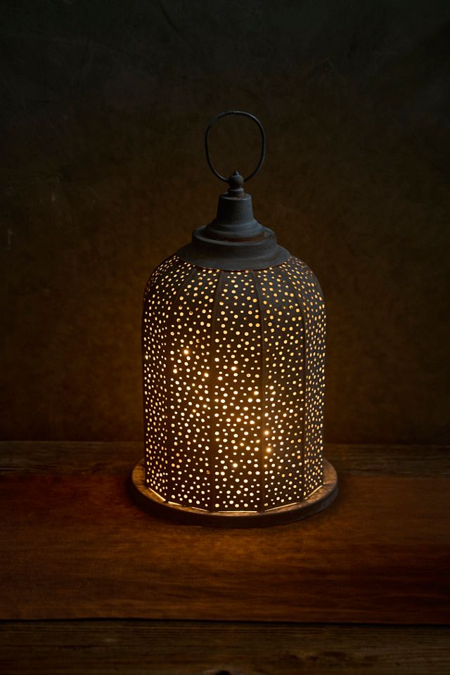 Punched Galvanized Iron Lantern #1