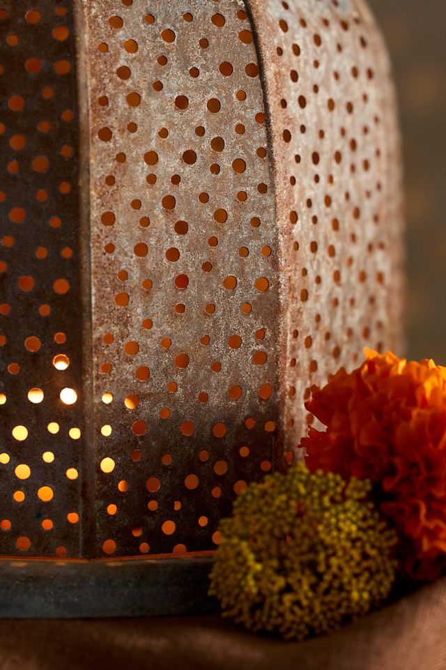Punched Galvanized Iron Lantern #2