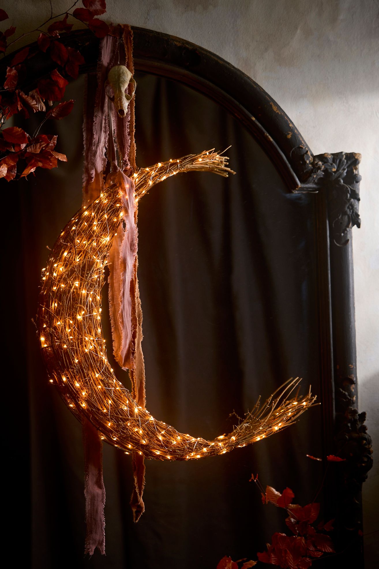 Illuminated Vine Crescent Moon - Multi, M