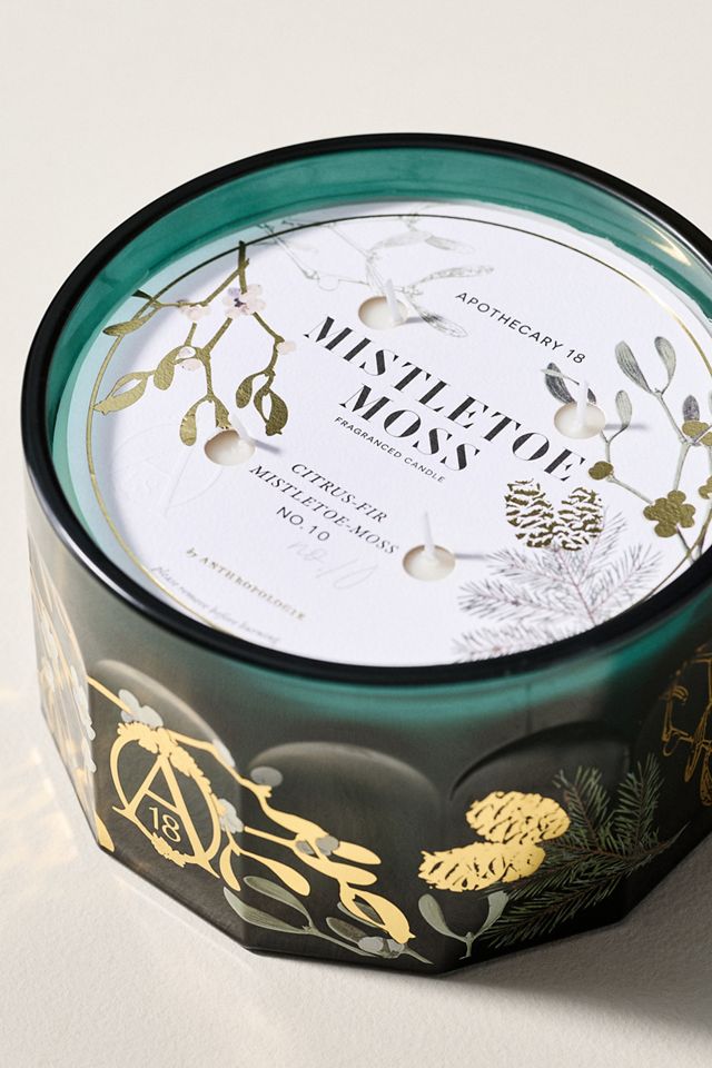 Candela Bassa e Larga in Vetro Apothecary 18 Woody Mistletoe & Moss #2