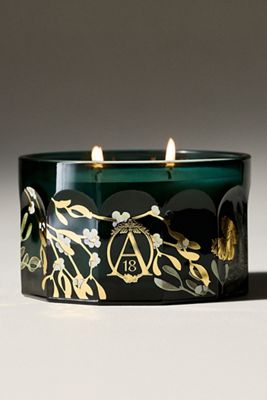 Apothecary 18 Holzige Mistel & Moos Glas Niedrige Breite Kerze