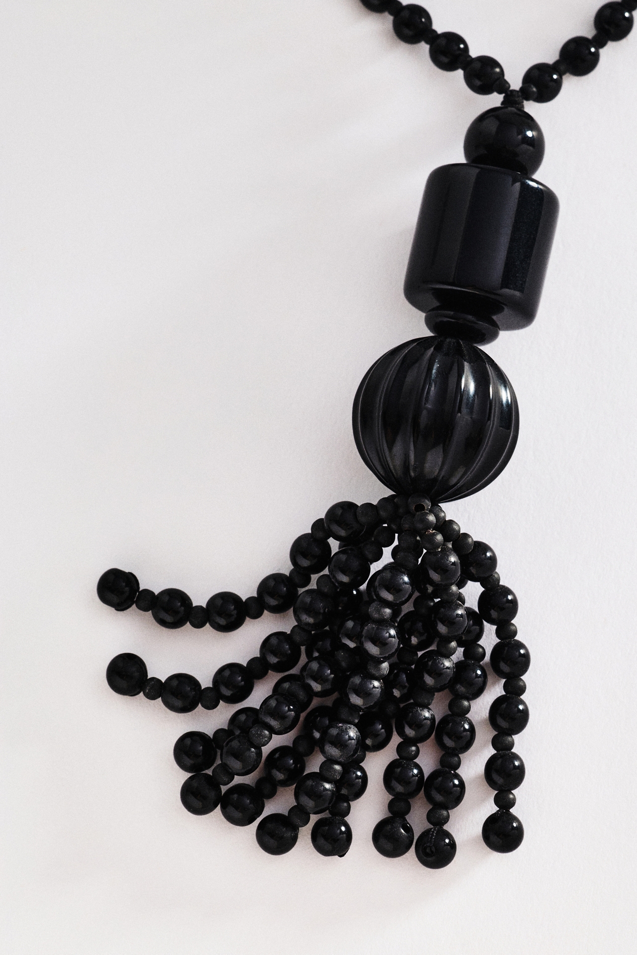 Beaded Tassel Pendant Necklace