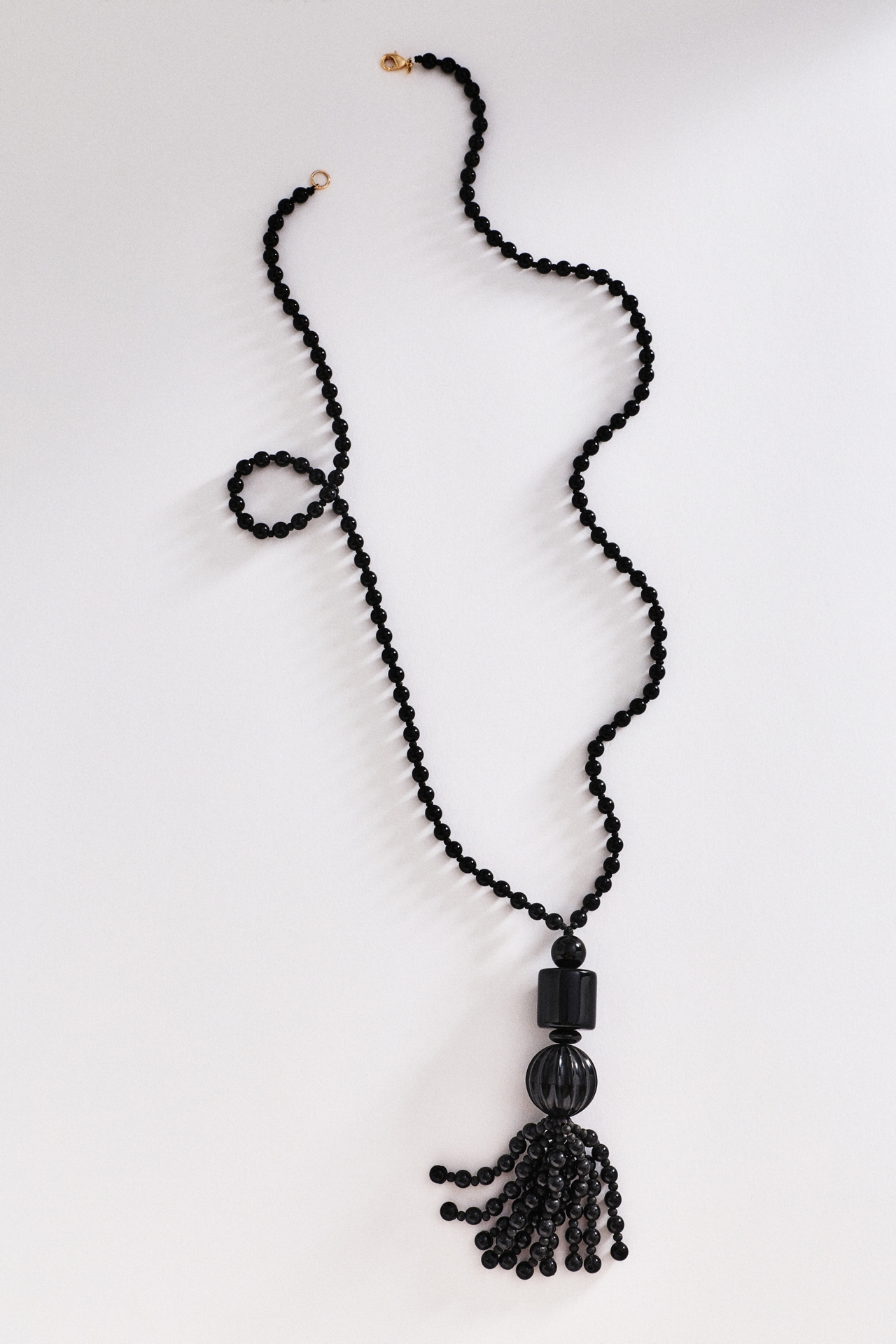 Beaded Tassel Pendant Necklace