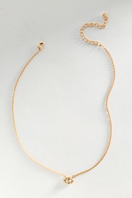 Bezel-Set Crystal Pendant Necklace