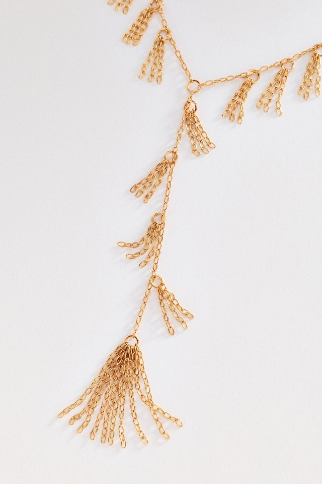 Fringe Double-Layer Lariat Necklace #1