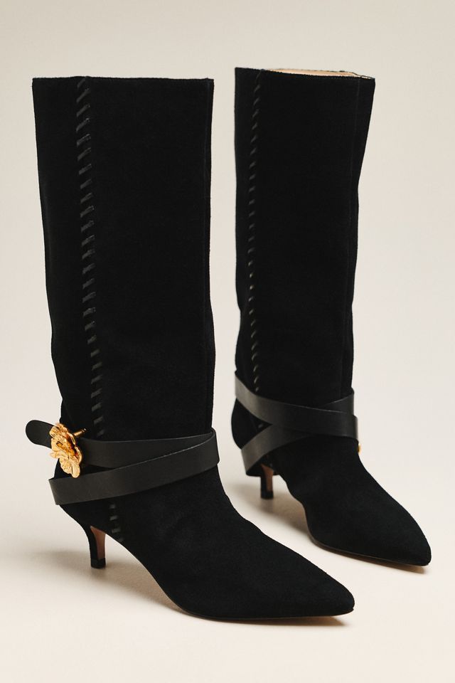 Farm Rio Flower Belt Kitten Heel Boots #1