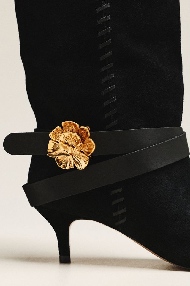 Farm Rio Flower Belt Kitten Heel Boots #2