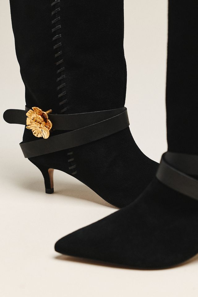 Farm Rio Flower Belt Kitten Heel Boots #3