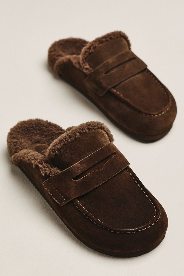 PAIGE Wynn Shearling Slip-On Loafers #1