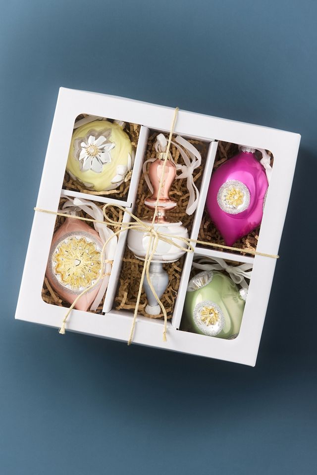Boxed Vintage Milky Ornaments, Set of 5 #2