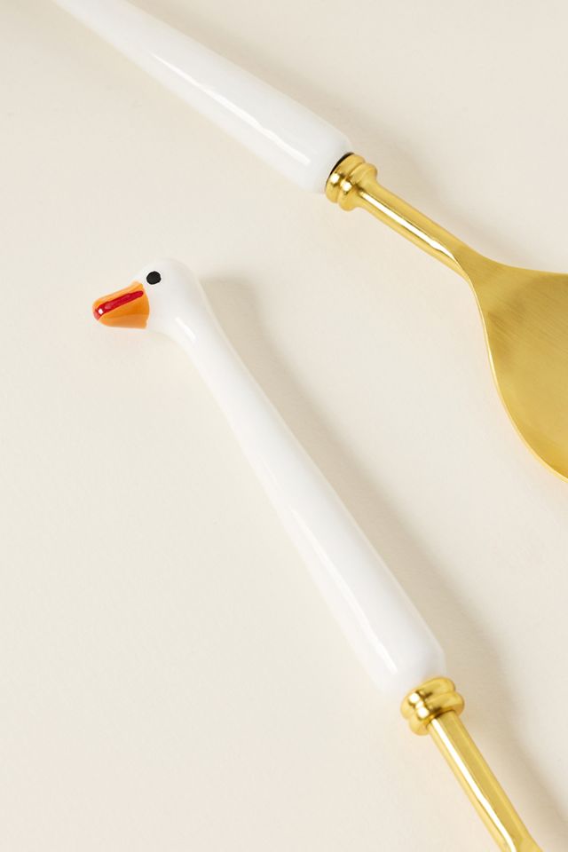 Goose Stainless Steel Salad Servers #1