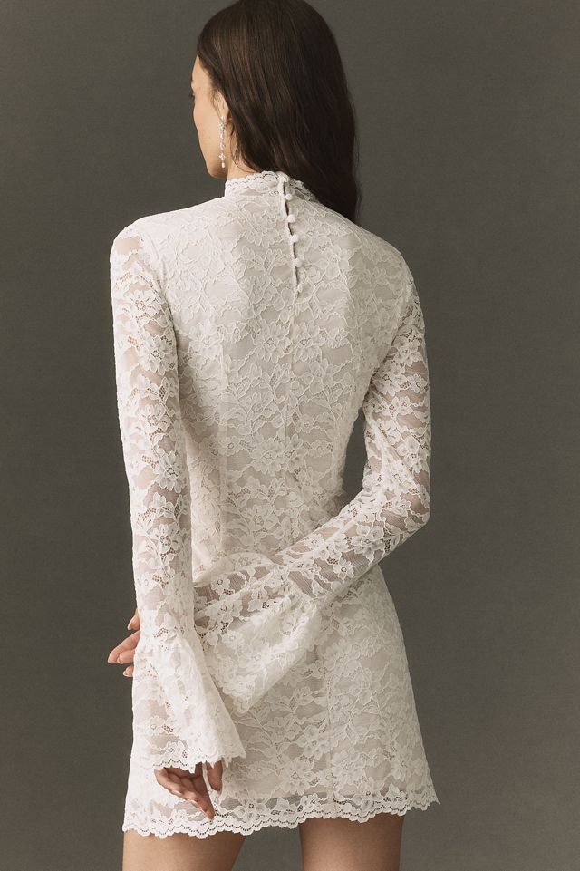 BHLDN Long-Sleeve Lace Mini Dress #1