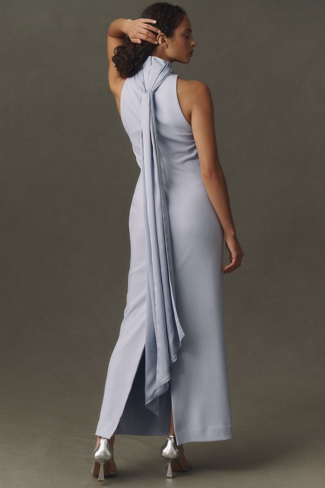 BHLDN High-Neck Crepe Maxi Dress #2
