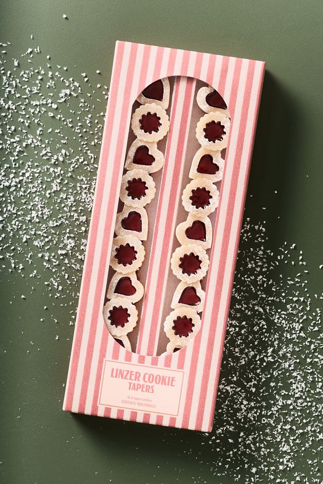 Candele Affusolate Linzer Cookie, Set da 2 #1