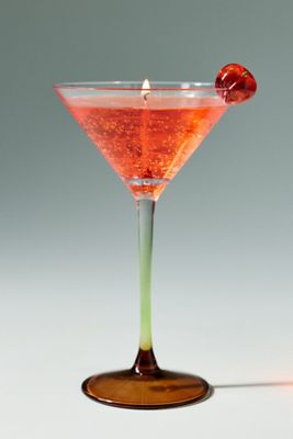 Figural Cocktail Glass Candle