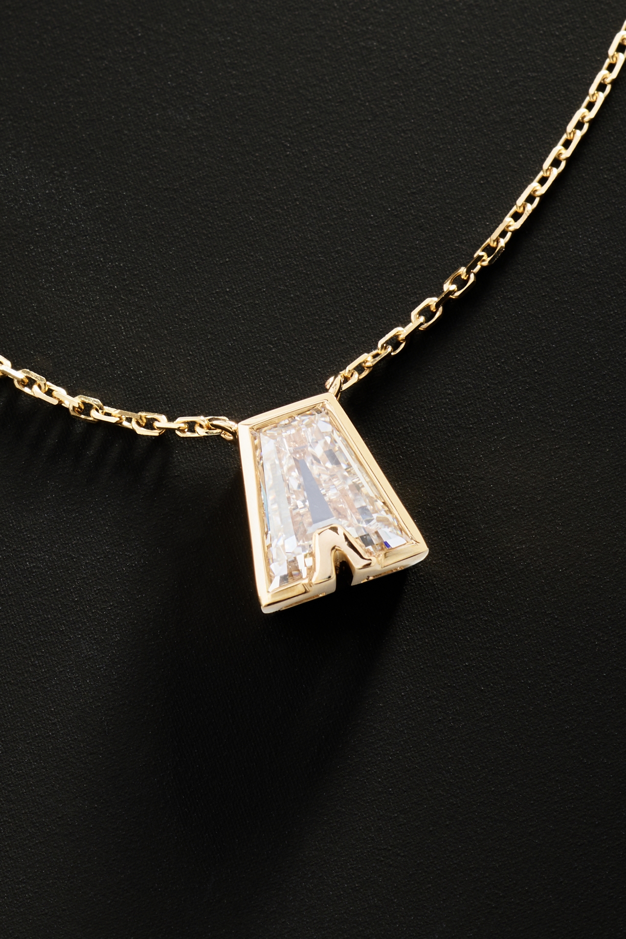 Orianne Lab Grown Diamond Initial Bezel Necklace