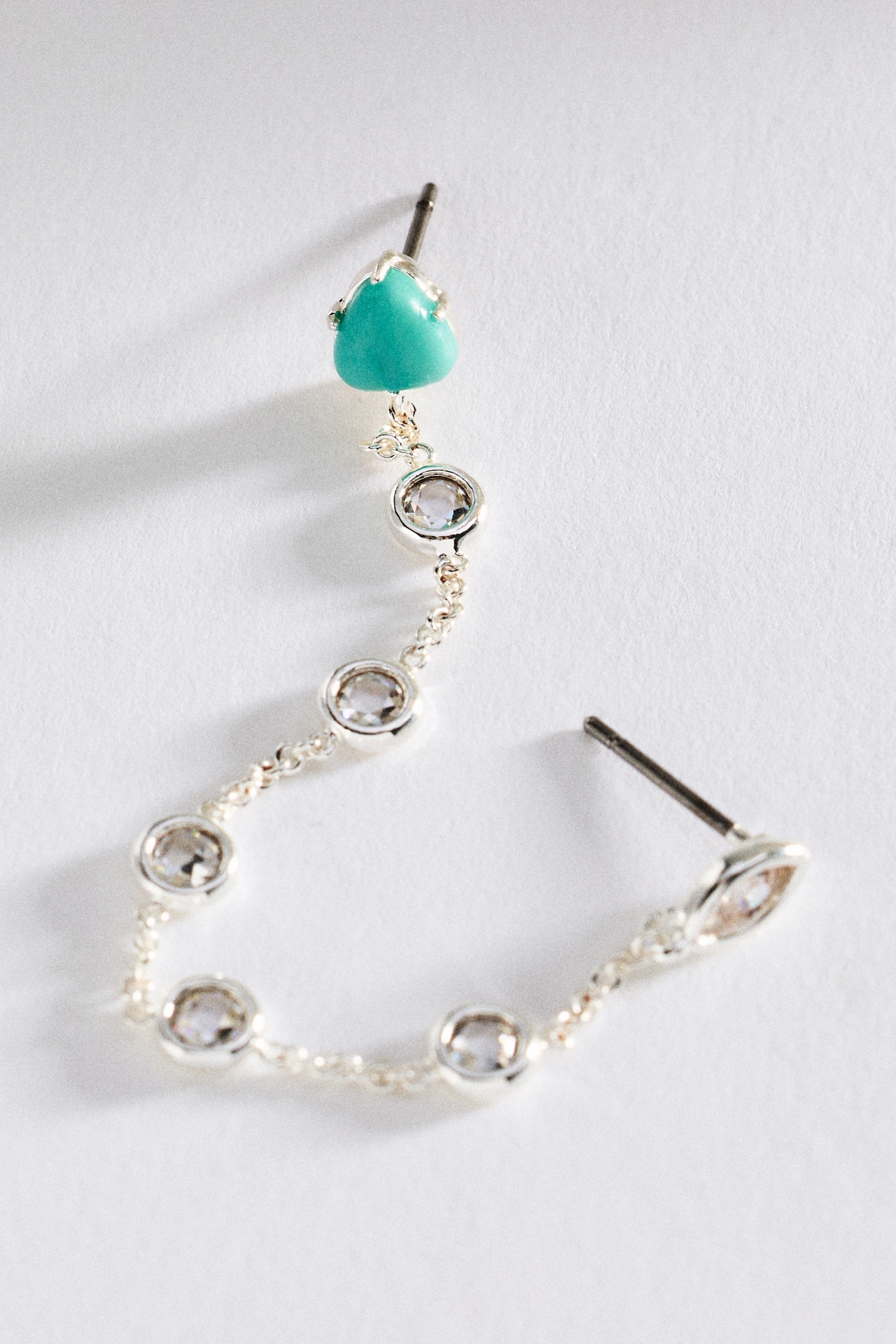 Ettika Double Piercing Turquoise Earrings