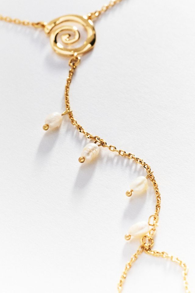Ettika Aura Pearl Hand Chain #1