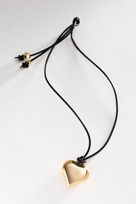 Ettika Heart Pendant Adjustable Cord Necklace