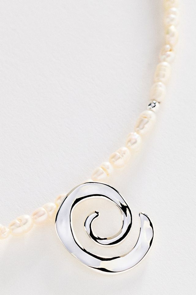 Ettika Aura Swirl Pearl Choker Necklace #1