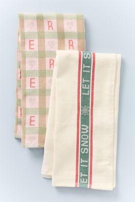 Margot Cotton Jacquard Dish Towels, Set of 2