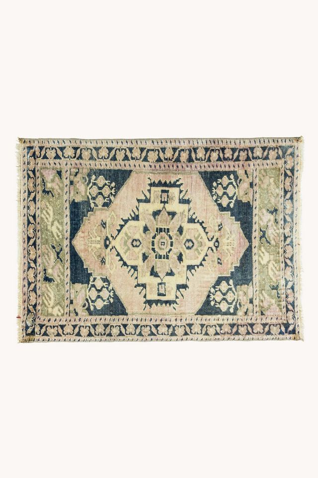 District Loom Vintage Turkish Mini Rug No. 744 #4