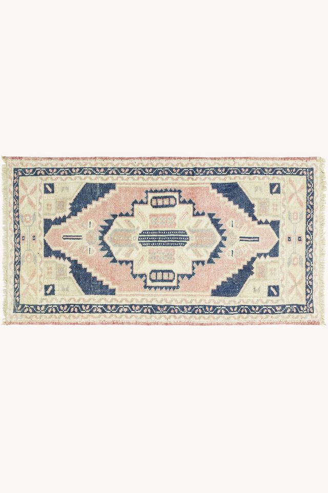 District Loom Vintage Turkish Mini Rug No. 774 #4