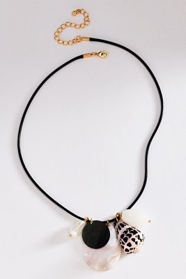 Corded Shell Pendant Necklace
