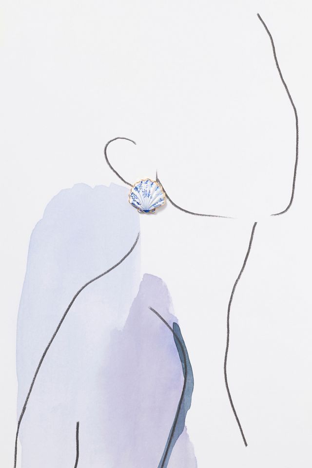 Mosaic Shell Post Earrings #2