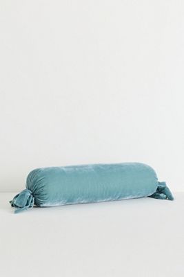 Velvet Tie Bolster Pillow