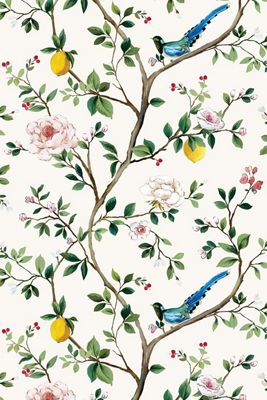 Blossom Chinoiserie Nature Matte Peel-and-Stick Wallpaper