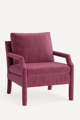 Delaney Slub Velvet Accent Chair