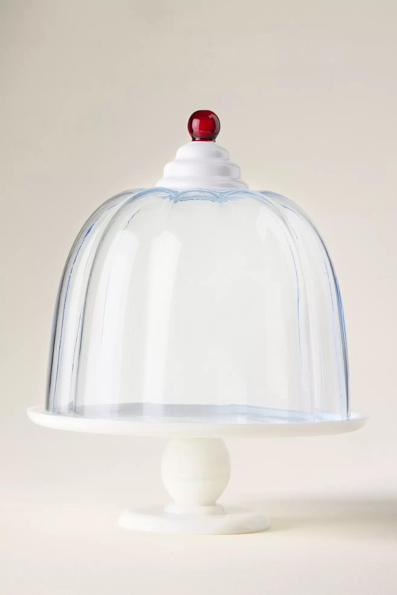 Gillian Glass Cake Stand With Dome - thumbnail 3