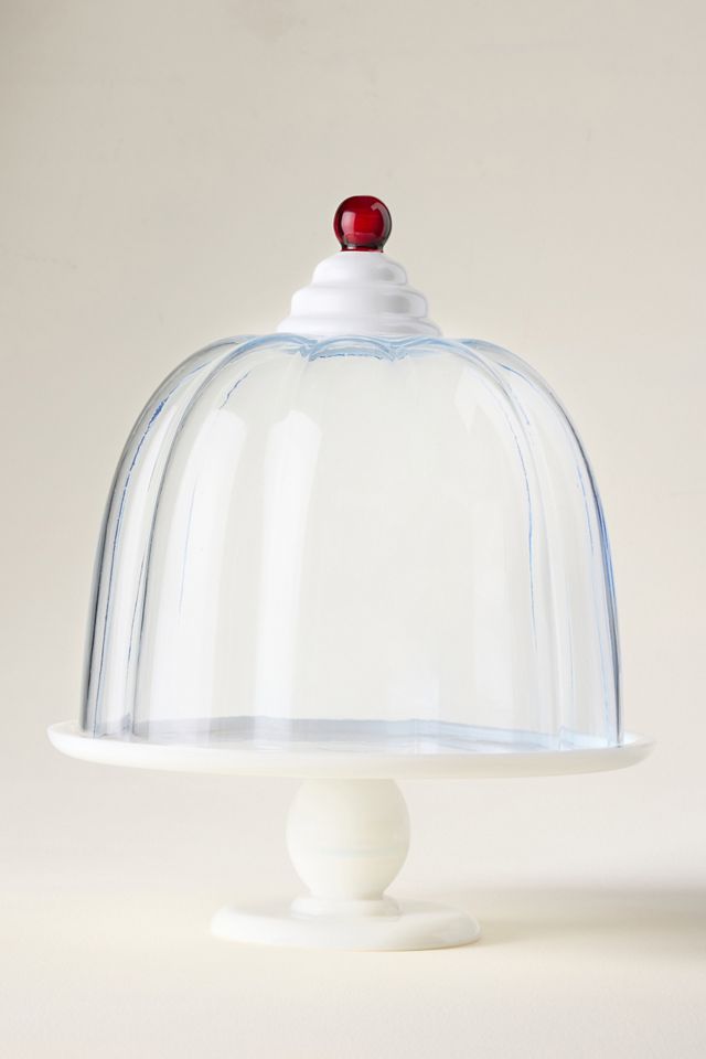 Gillian Glas-Tortenständer mit Haube #1