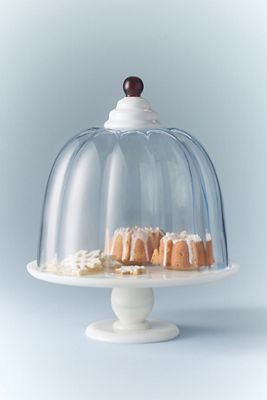 Soporte de Pastel de Vidrio Gillian con Cúpula