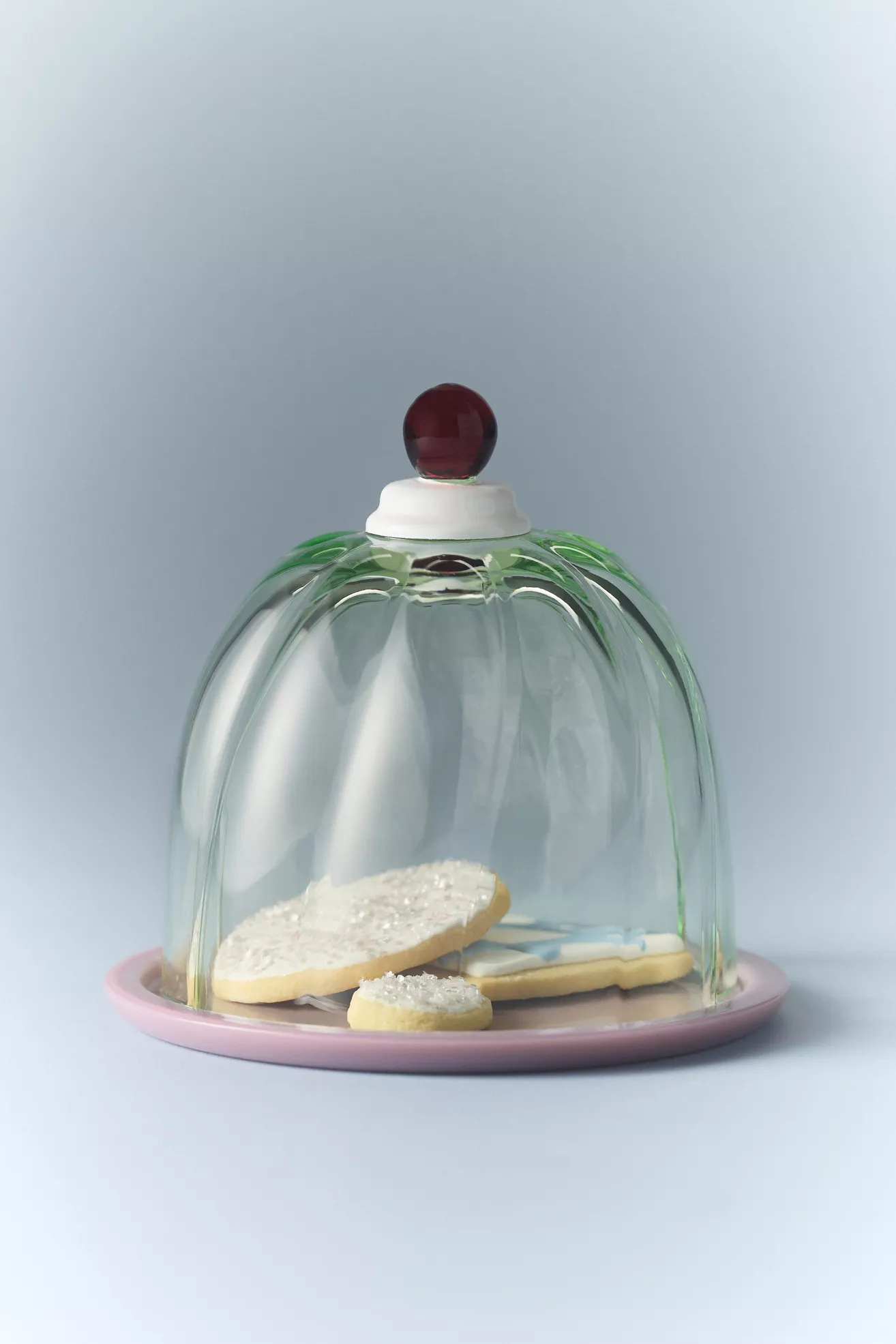 Gillian Glass Cake Stand With Dome - thumbnail 7