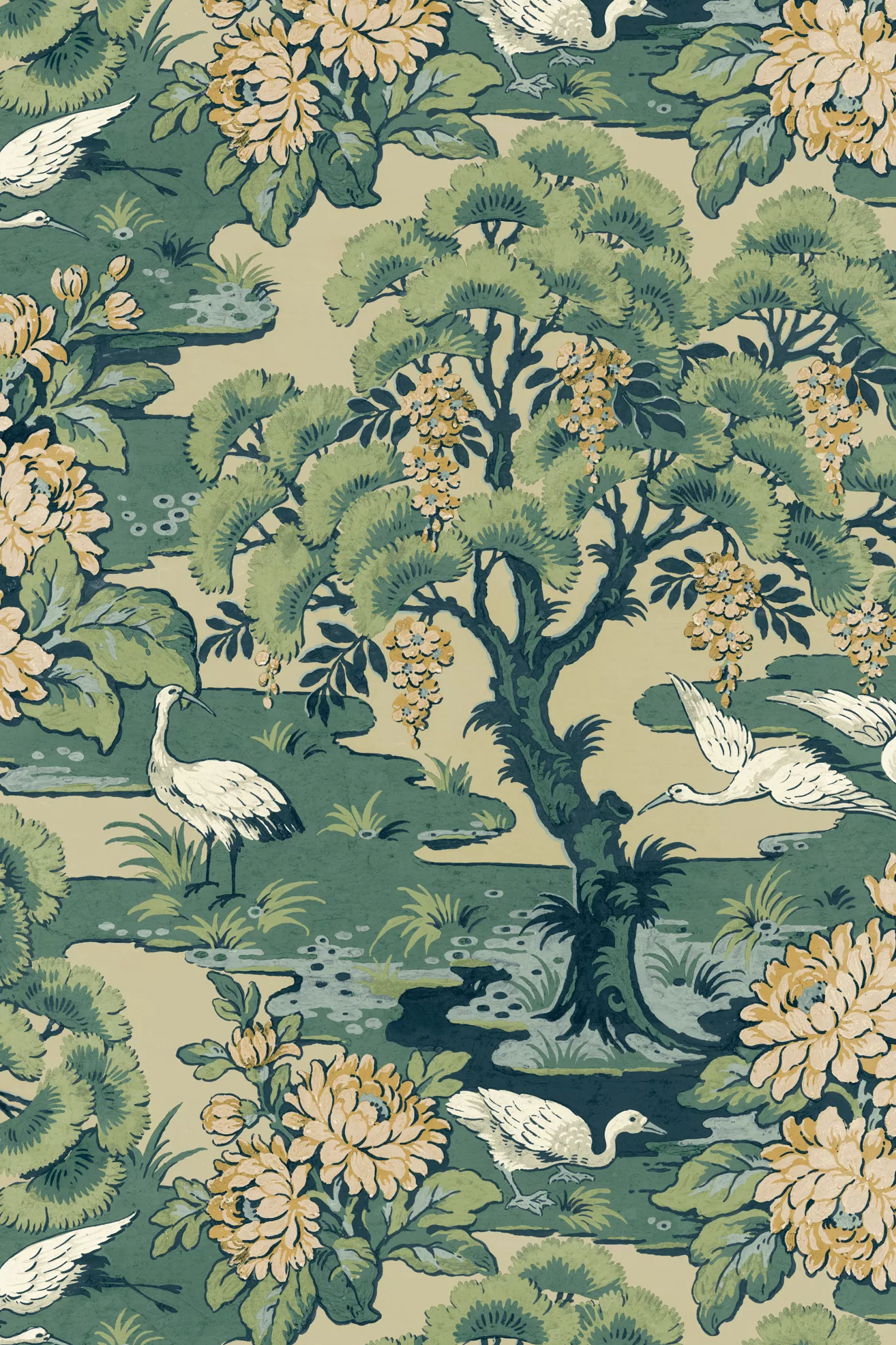 Hanae Trees Botanical Wallpaper