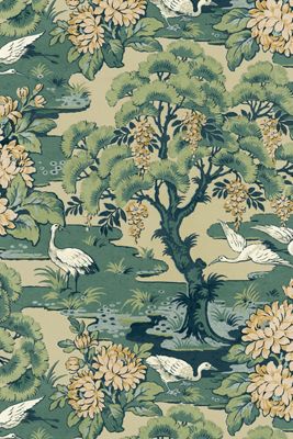 Hanae Trees Botanical Wallpaper 